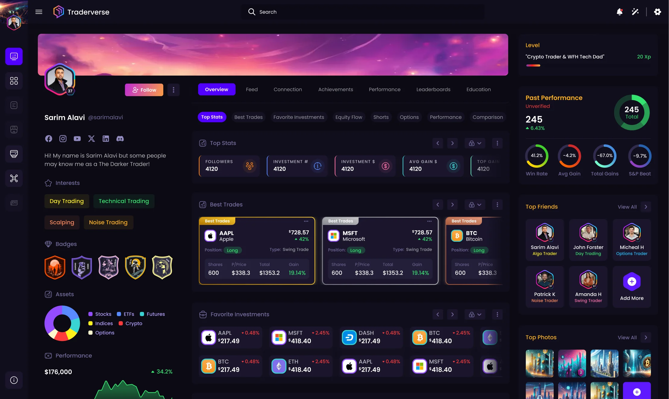 Traderverse Desktop Screen